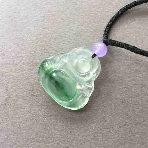 高冰种阳绿俏色弥勒佛 商品图4