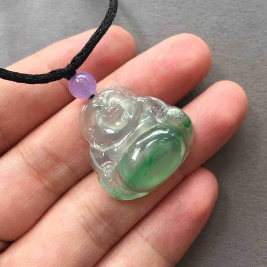 高冰种阳绿俏色弥勒佛 商品图5