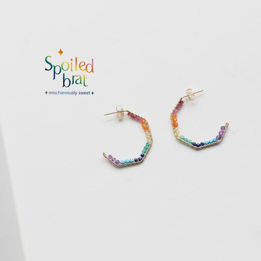 几何形 彩虹耳钉 商品图3