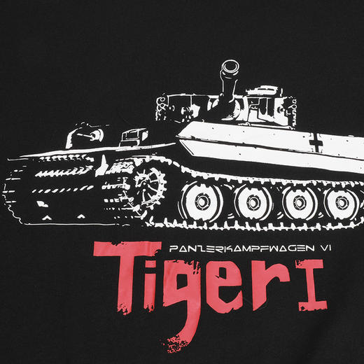 【装甲精英】 德国虎式tiger黑色主题T恤 商品图1