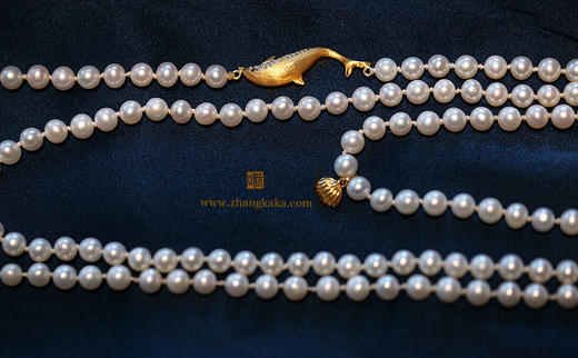海豚与贝壳，珍珠长项链 商品图1