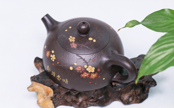 【暗香浮动】顾建军大师手工紫砂壶