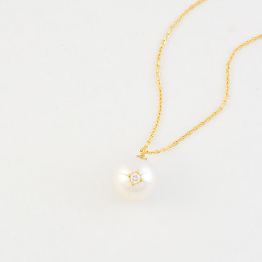 北京仓｜Shinkai-Star Shine- Akoya珍珠 钻石 18K黄金 项链［日本设计师］ 商品图0