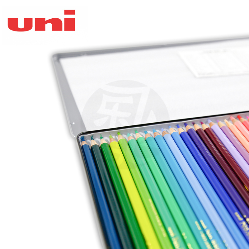 正品日本uni三菱 No 8彩色铅笔 色鉛筆限量铁盒36色