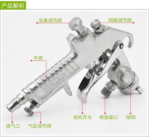 W75喷枪 油漆喷枪 气动喷漆枪【572】 商品图1