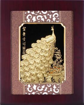 【彼达思】24K金箔画 富贵吉祥