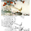 四尺六尺竖幅工笔花鸟白描底稿-山茶花锦鸡-王庆升《玉龙春晖》-RT05 商品缩略图0