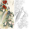 四尺六尺竖幅工笔花鸟白描底稿-王庆升锦鸡-RT09 商品缩略图0
