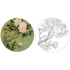 工笔花鸟白描底稿-周中耀-牡丹小品《春回大地绽奇葩》-多种白描尺寸可选-ZY02 商品缩略图0