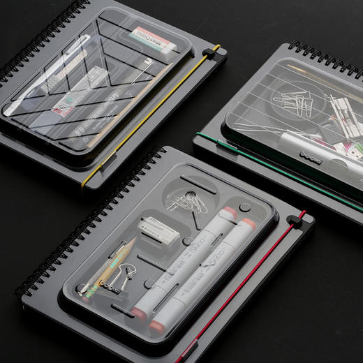 台湾booxi造型口袋系列笔记本  丨置物系列笔记本    指南针放大镜气泡水平仪| 二合一设计|方便携带|2.5D半立体造型 商品图9
