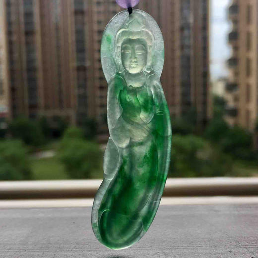 冰种阳绿翡翠观音 商品图8