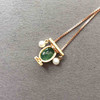 天秤座，高冰种飘绿花翡翠蛋面星座系列18k玫瑰金钻石镶嵌 商品缩略图4