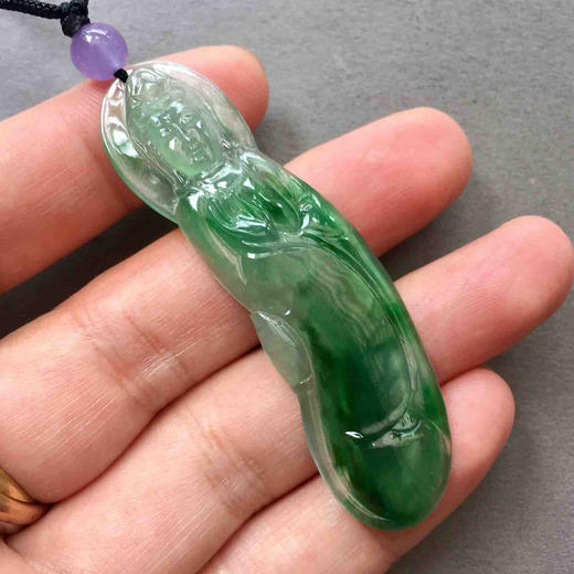 冰种阳绿翡翠观音 商品图5