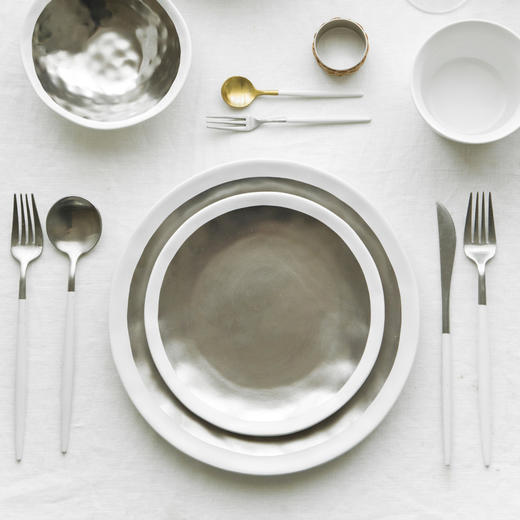 摩登主妇欧式创意金银系列陶瓷餐具碗盘马克杯面碗西餐盘牛排盘1 商品图1