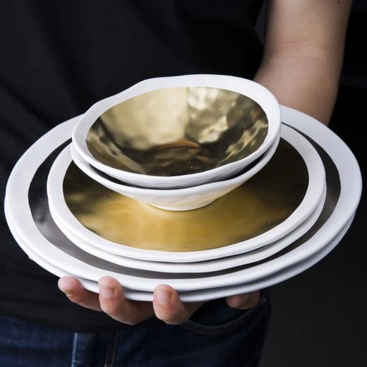 摩登主妇欧式创意金银系列陶瓷餐具碗盘马克杯面碗西餐盘牛排盘1 商品图2