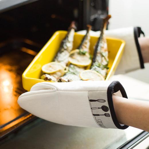 摩登主妇创意欧式烘焙手套隔热垫微波炉手套耐高温手套清洁擦手巾1 商品图3