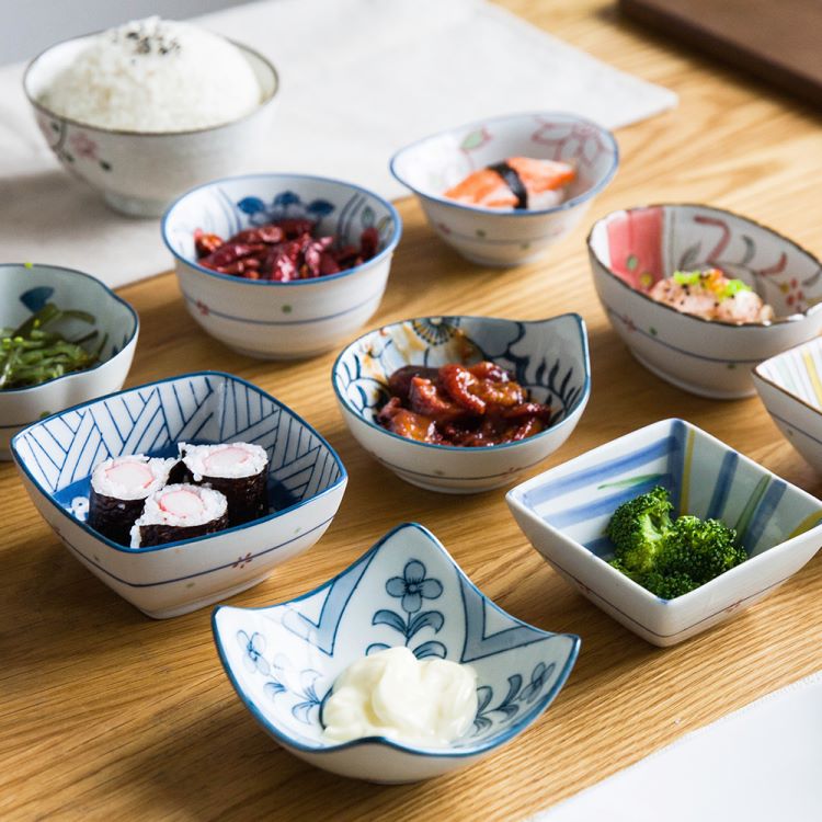 摩登主妇日式创意手绘异形碗酱料蘸料碗调味碟餐具小碗配菜碗1