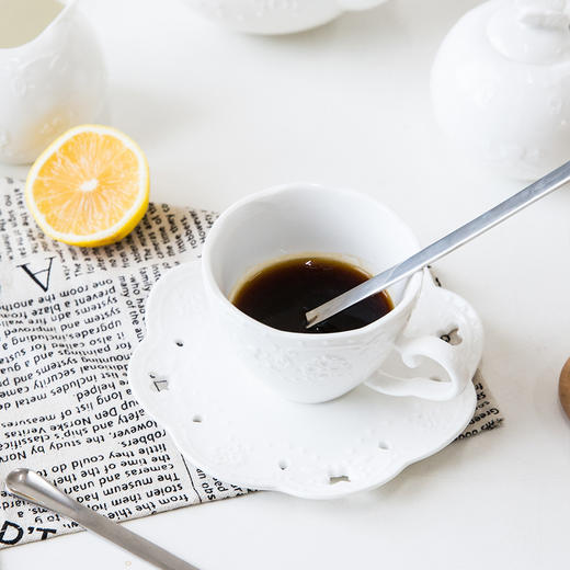 特惠 摩登主妇 欧式蕾丝浮雕系列陶瓷咖啡杯碟套装 下午茶套装 商品图2