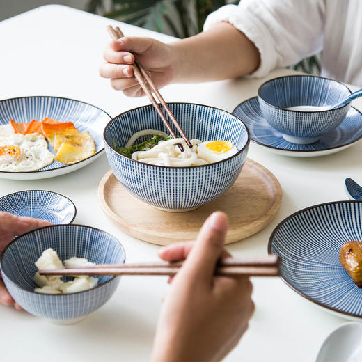 摩登主妇日式和风二人食餐具套装碗盘碟勺家用餐具米饭碗汤碗菜盘1 商品图0