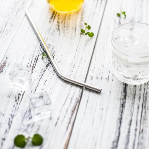 摩登主妇304材质亮度环保不锈钢吸管鸡尾酒吸管弯曲金属吸管1 商品图2