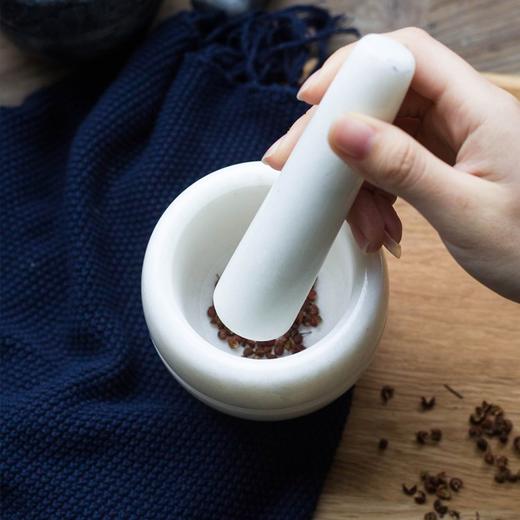 摩登主妇大理石捣蒜器家用捣药杵捣臼调料研磨器厨房捣料研磨杵