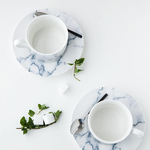 摩登主妇 欧式大理石系列陶瓷咖啡杯碟套装 红茶杯碟套装 奶茶杯1 商品图2