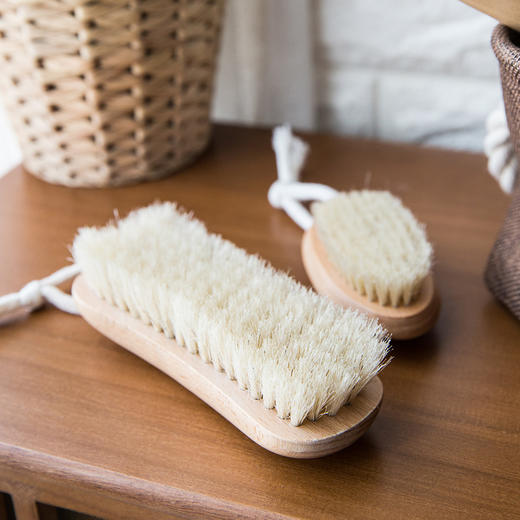 摩登主妇 实木系列木柄猪鬃刷 清洁刷家居家务洗衣刷子家用软毛刷