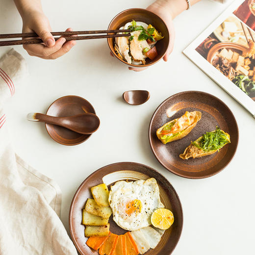 摩登主妇 日式餐具一人食套装 创意陶瓷盘子家用碗碟餐盘套装1 商品图2