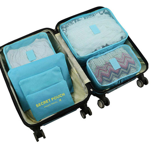 行李箱收纳六件套  旅行出差衣物鞋子收纳袋4小号4中号2大号 商品图1