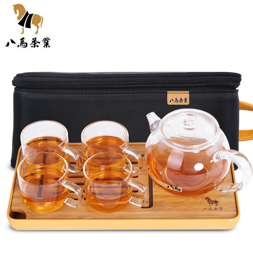 八马茶具｜玻璃茶器茶壶茶杯．明航旅行茶具套装 商品图1