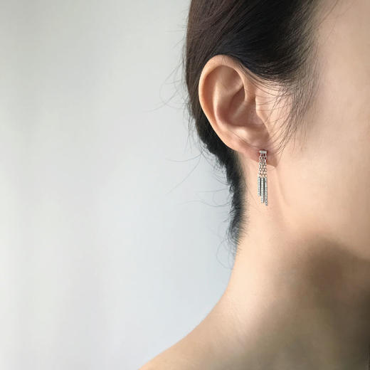 北京仓｜NINA RICCI-VERTIGE D’UN SOIR-流苏 耳环（银色 ）［法国设计师］ 商品图0