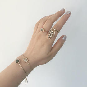 北京仓｜NINA RICCI-VERTIGE D’UN SOIR-流苏 戒指（金色）［法国设计师］