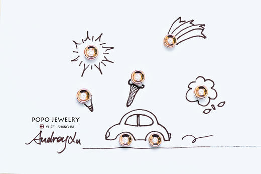 【POPO`s JEWELRY】18k玫瑰金幸运钻石小吊坠——轻奢 Illusions系列 商品图0