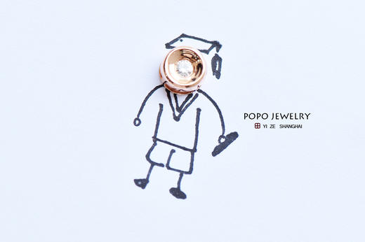 【POPO`s JEWELRY】18k玫瑰金幸运钻石小吊坠——轻奢 Illusions系列 商品图8