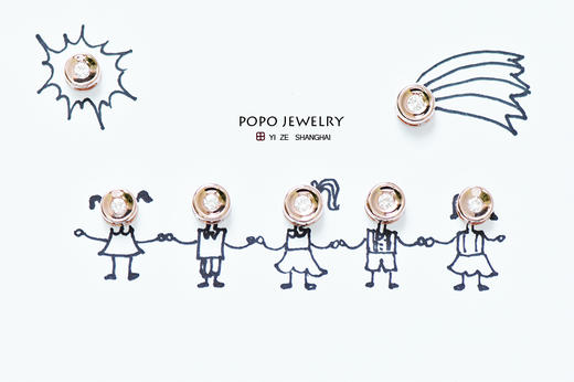 【POPO`s JEWELRY】18k玫瑰金幸运钻石小吊坠——轻奢 Illusions系列 商品图7