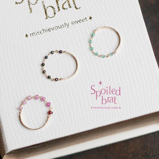 SpoiledBart Jewelry 14K注金 天然彩宝石 两用 糖果色 戒指 商品图0