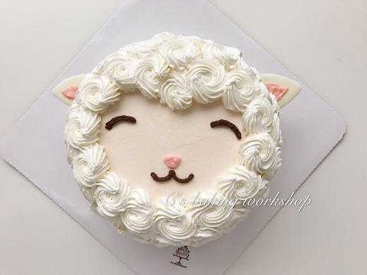 立体羊咩咩头 忌廉蛋糕（默认自提，收费配送请联系客服） 商品图0