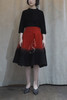 Sybilla 红色细羊毛毡半裙 商品缩略图1
