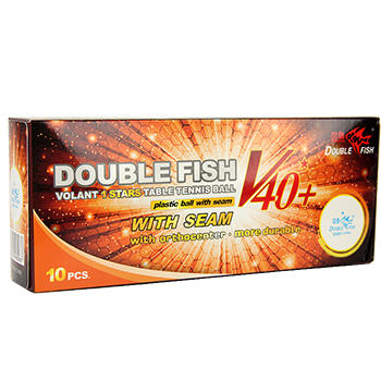 双鱼DOUBLEFISH 双鱼DOUBLEFISH 新材料ABSV40+展翅一星乒乓球 10个装 商品图2