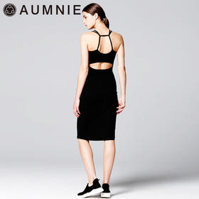 开背吊带裙 SSENTIEL24   黑色