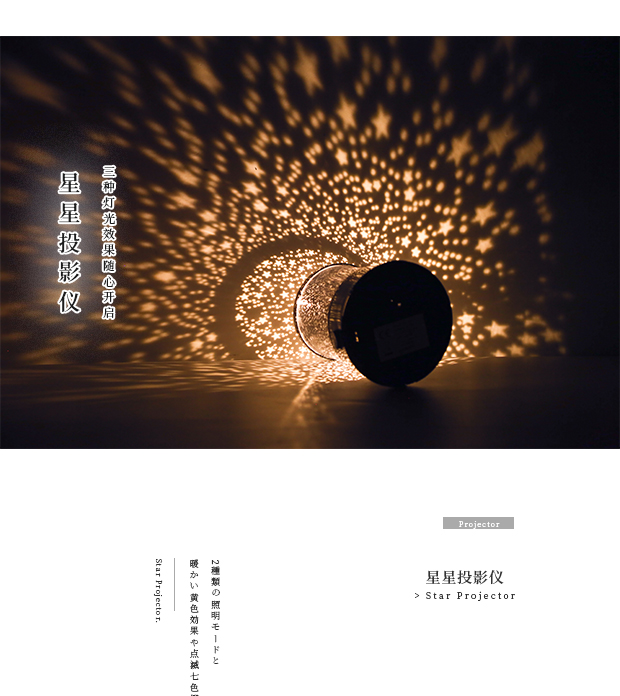 星空投影仪旋转满天星夜光灯星光灯生日礼物女情人节星星投影灯