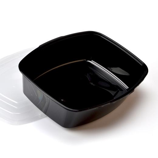 喇叭花2500ml一次性饭盒方形外卖打包盒带盖汤盒快餐盒90套 商品图5