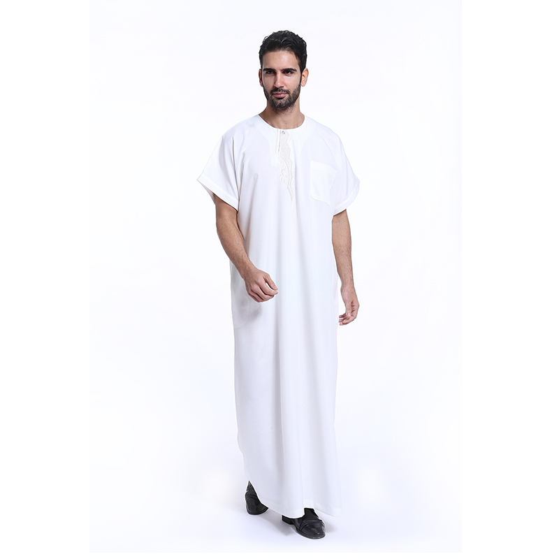 穆斯林男士长袍袍 | 夏季礼拜服 | 苎麻面料—透气、吸汗、凉爽