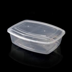 喇叭花2500ml一次性饭盒方形外卖打包盒带盖汤盒快餐盒90套