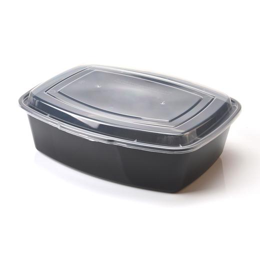 喇叭花2500ml一次性饭盒方形外卖打包盒带盖汤盒快餐盒90套 商品图3