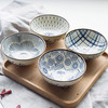 摩登主妇日式和风釉下彩手绘陶瓷米饭碗螺纹沙拉碗水果碗零食碗1 商品缩略图3