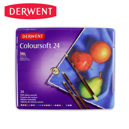 英国Derwent得韵软彩铅coloursoft软质丝滑彩色铅笔72/36/24色 商品图1