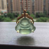 翡翠冰种晴水弥勒佛18k黄金钻石镶嵌 商品缩略图7