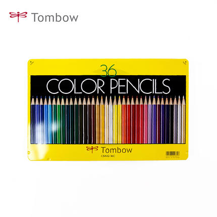 日本正品tombow蜻蜓36色彩色铅笔cbnq36c日本热销