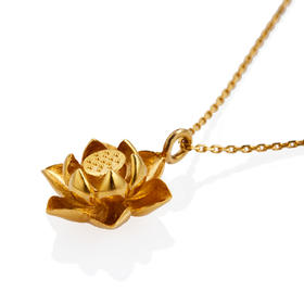 爱莎许愿工艺 莲花系列 立体莲花项链